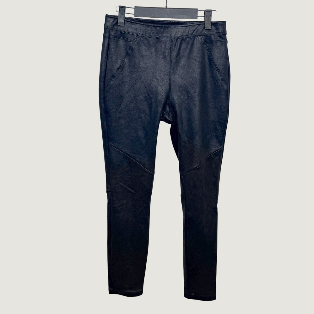 Free People Vegan Leather Pants Womens 6 Black Coated Skinny Leggings